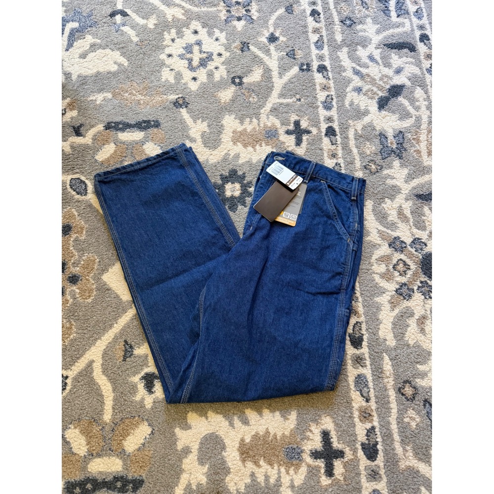 Carhartt FR Flame Resistant Original Fit Dungaree Jeans Blue Denim 36x36 NWT